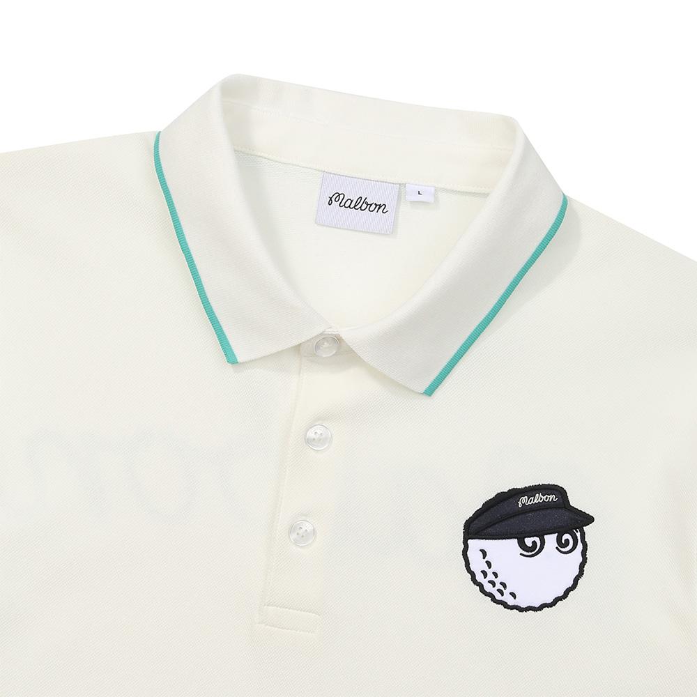 MALBON GOLF Basic Pq Polo Shirt Off White (Man)