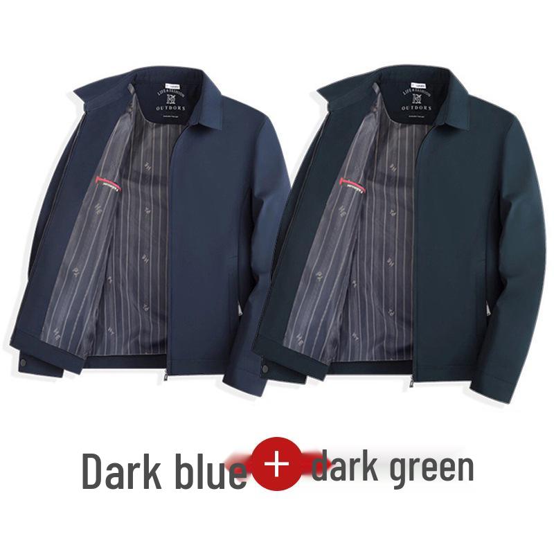 Men's Premium Spring/Autumn Business Casual Jacket Shirt for Middle-aged and Elderly
