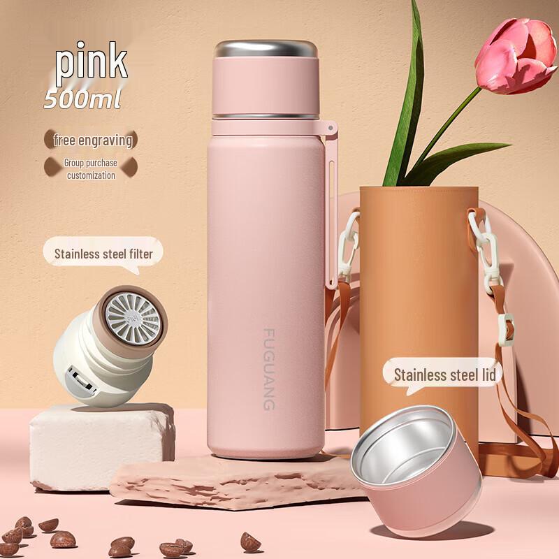 FUGUANG 316L Stainless Steel Portable Insulated Mug with Steel Lid