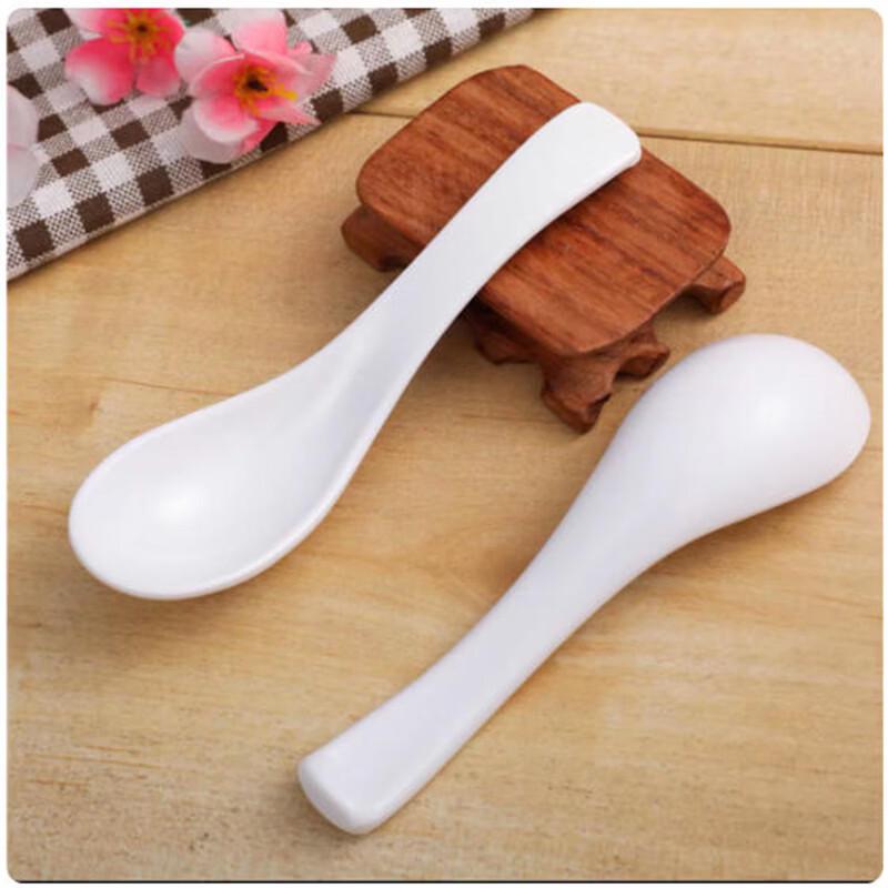Langshen White Melamine Cup Set with Spoons