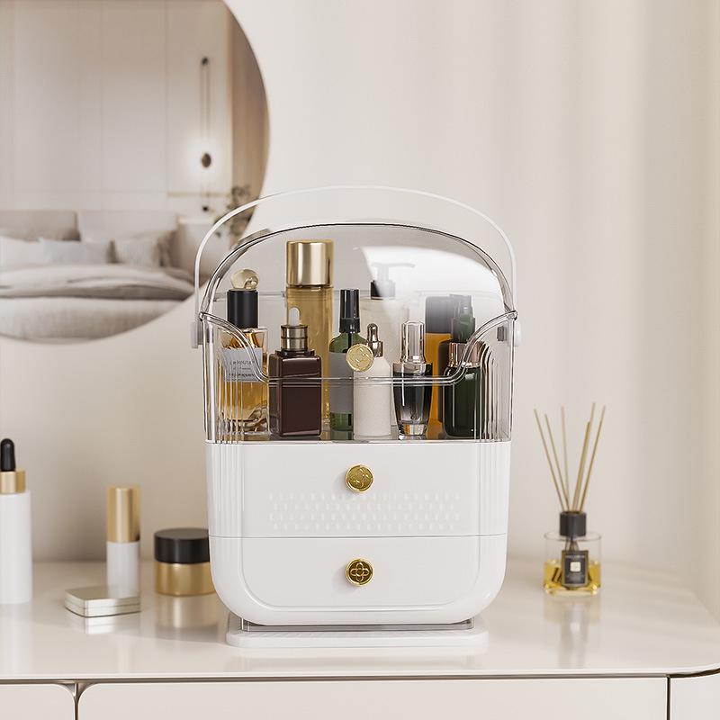 Custom Luxury Transparent Skincare Organizer Box – Large Capacity, Dustproof Design