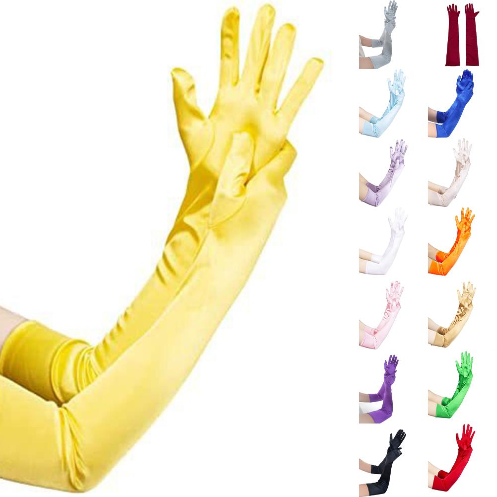 Comfortable Fit Evening Gloves Satin Gloves Elegant Design