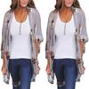 Women Chiffon Loose Shawl Print Kimono Cardigan Up Blouse Beachwear