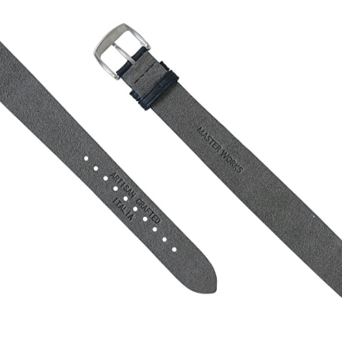 MASTER WORKS Quattro 002 MW07SN-EDNVG8 Men's Watch, Made In Japan, Quartz Movement, 41mm, Leather Strap, Chronograph, Navy Blue