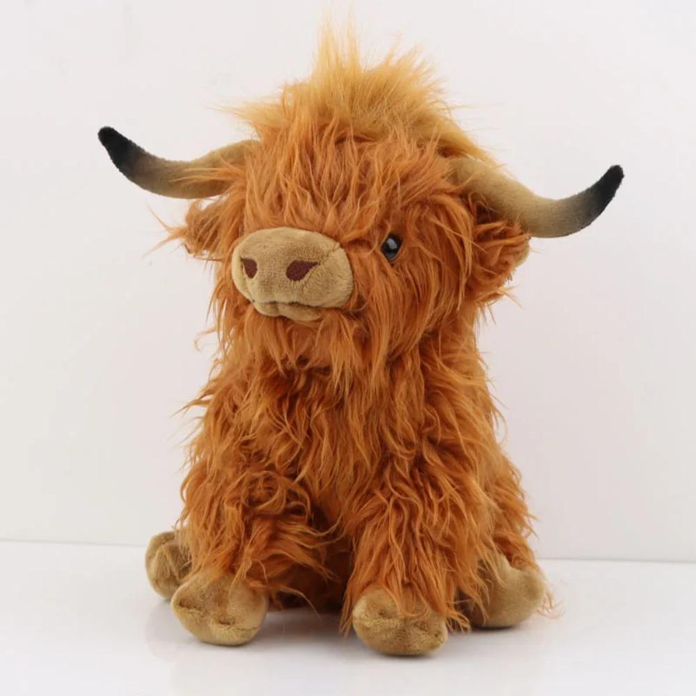 25 cm Simulation Highland Kuh Plüsch Tier Puppe Weiche Angefüllte Highland Kuh Plüsch Spielzeug Kawaii Kinder Baby Geschenk Spielzeug Hause zimmer Dekor