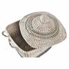Dekorativer Korb DKD Home Decor Grau Natürliches Seegras Boho 45 x 35 x 43 cm