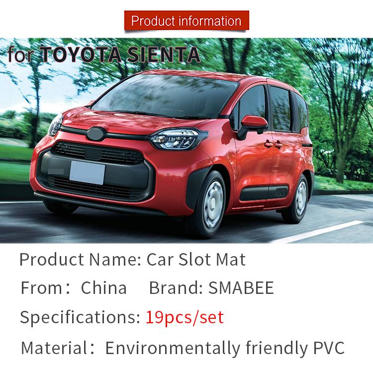 for Toyota Sienta 2025 2025 Anti-Slip Gate Slot Cup Mat Door Groove Pad Interior Accessories Rubber Coaster