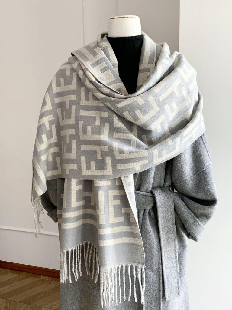 Women's Double-Sided Faux Cashmere Tassel Shawl - Warm, Thick High-End Autumn & Winter Scarf