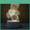 Luz Noturna 3D Balão Urso Coração Veado Fofo Lâmpada de Mesa Acrílica Estilo Nórdico Presente DIY