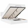 Lit ottoman - Maison Exclusive - 140x190cm - Similicuir blanc - Rangement avec LED