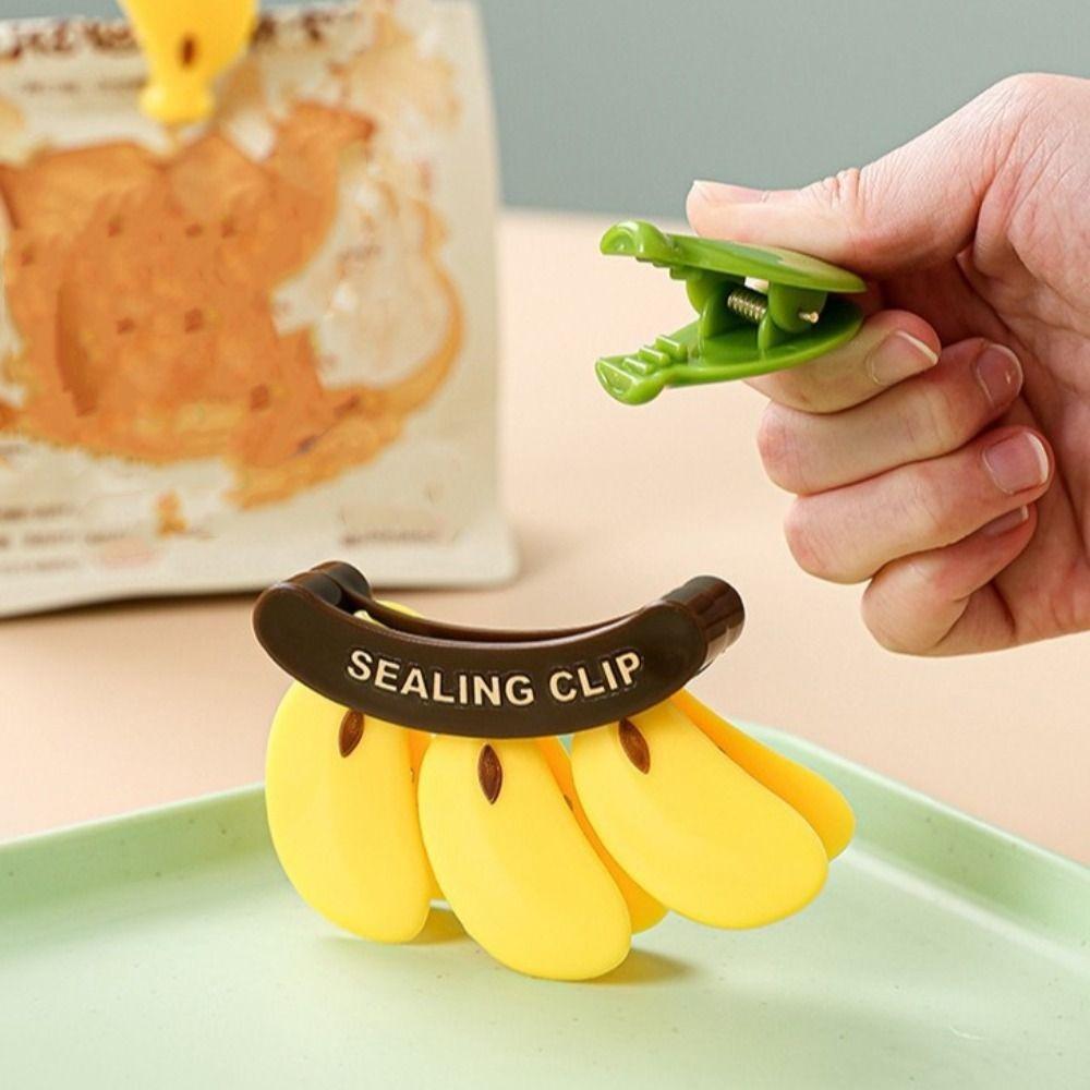 Hand Press Banana Magnetic Sealing Clip Plastic Snack Sealing Clip Food Bag Clip  Bread Bag