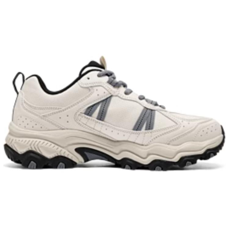Skechers Stamina At Men Off White Low Top Hiking Shoes Mountain Style Lightweight Cushioning Stable Versatile 237692-NAT