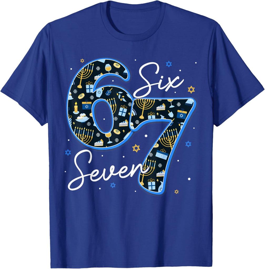 Funny Hanukkah Christmas 67 Six Seven Meme Festive Unisex T-Shirt