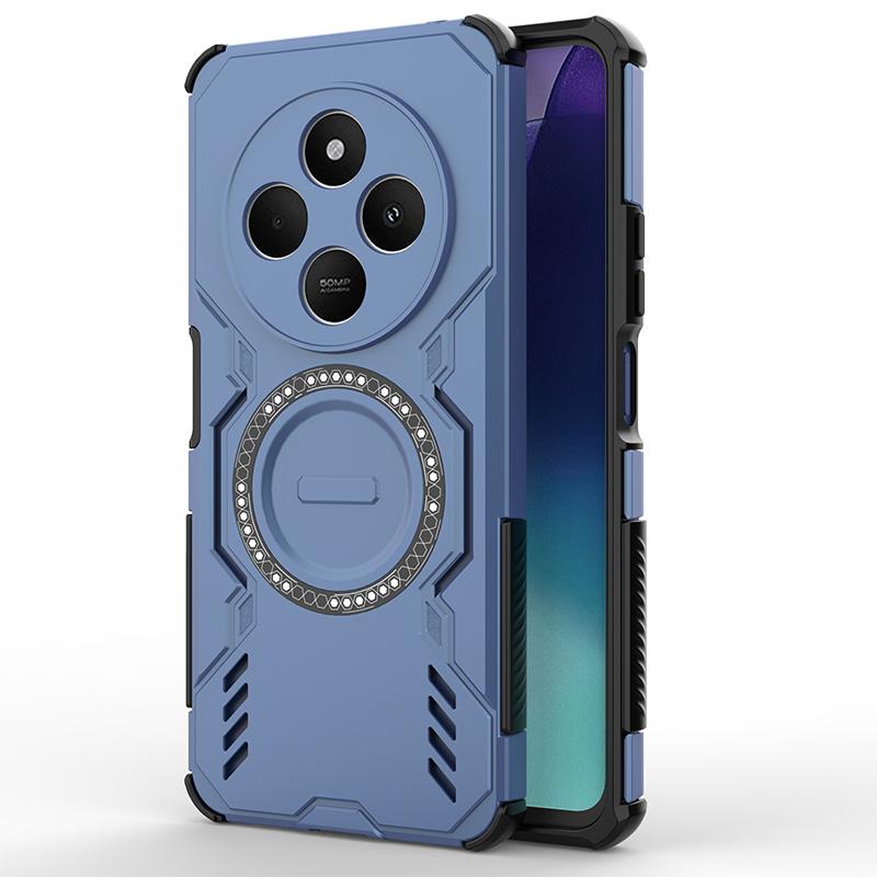 Per Redmi 14C 14R A4 Mecha Dissipazione del Calore Quattro Angoli Cuscino d'Aria Anti-Caduta Magnetico Potente Custodia per Telefono Senza Ricarica