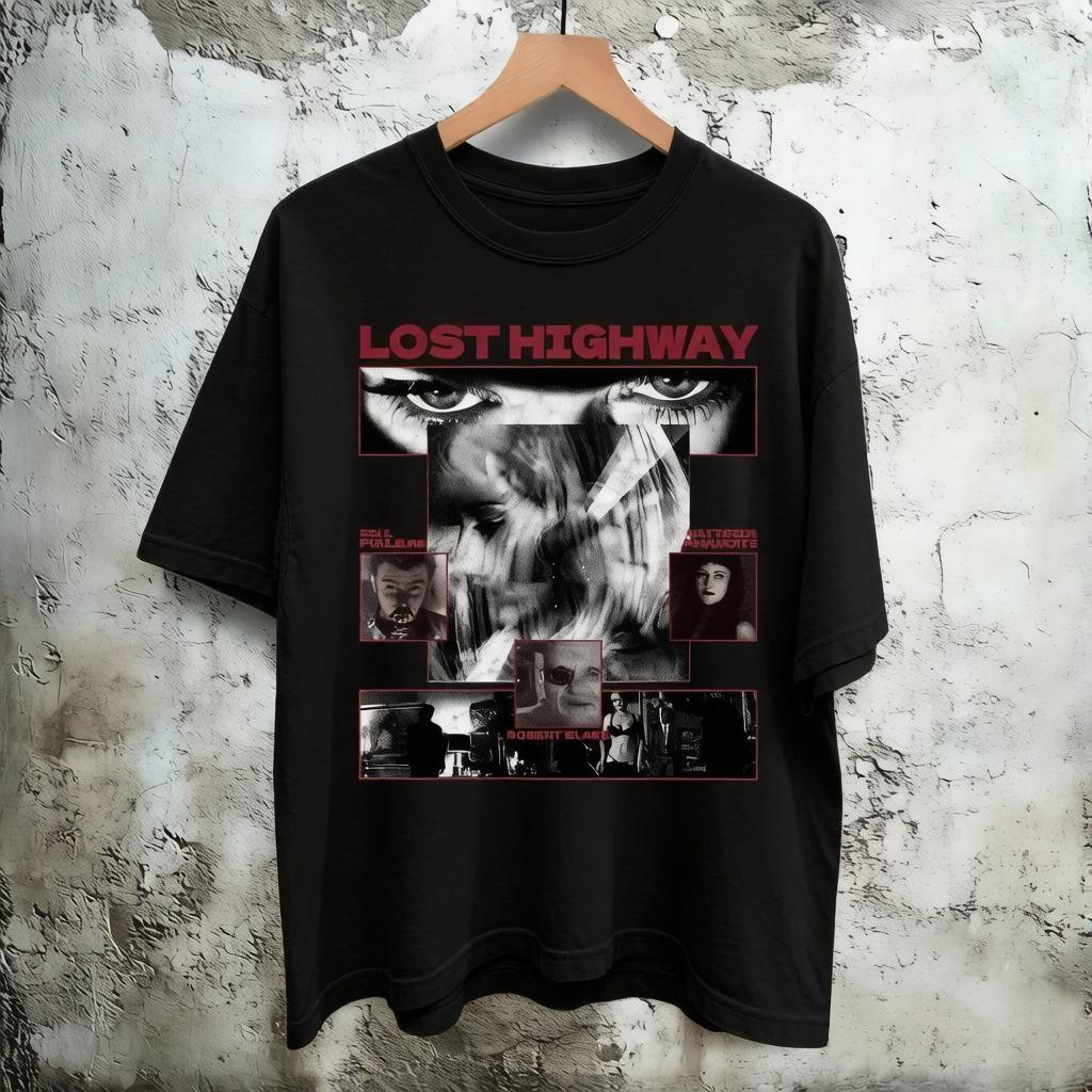 

Lost Highway Movie Tshirt David Lynch Classic Film Tshirt Vintage Graphic Tees Summer Unisexs and Womens Tshirt Top L