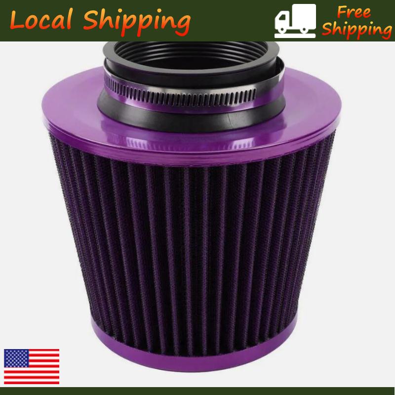 

Easy Installation Automotive Air Filter Purple 3 76mm High-Flow Intake Cold Air Inlet Cone Replacement Dry Air Filter Washable United States