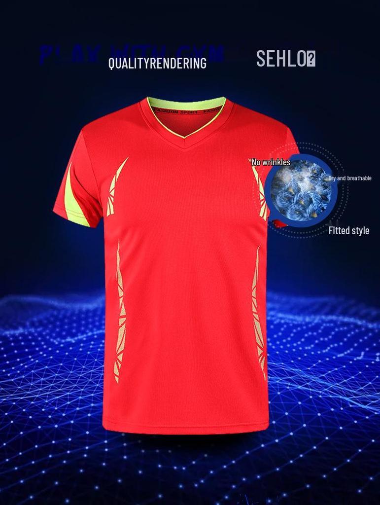 Men's Quick Dry Sportswear Set: Short Sleeve Top & Shorts for Football, Running, Training - Spring/Summer