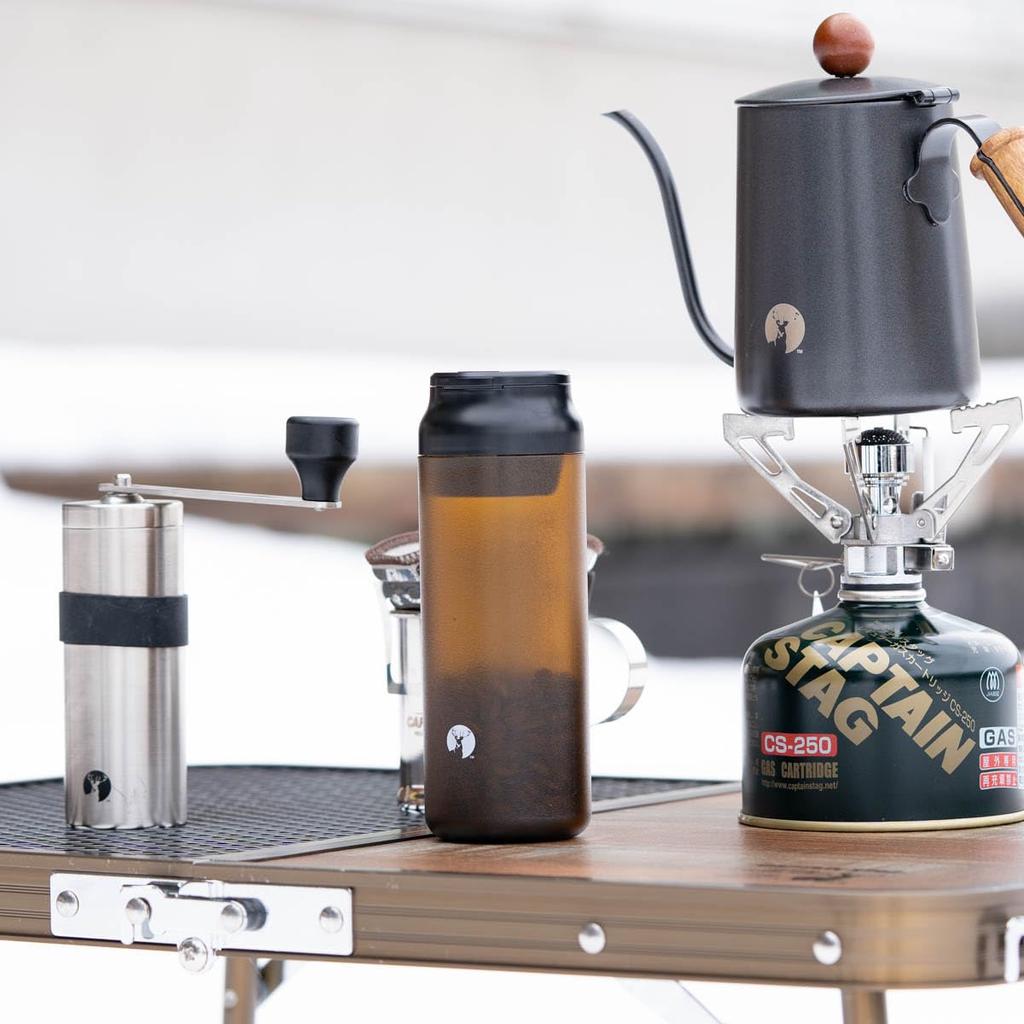 CAPTAIN STAG (CAPTAIN STAG) Coffee Coffee Beans Measuring Canister No Measuring Spoon Required Made In Japan UW-3572 60 X Height 170mm