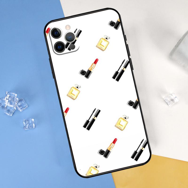 Lipstick Make Up Phone Case For iPhone 16 Pro Max 12 13 Mini 11 14 15 Pro Max XR 16 15 Plus 16e Cover Shell
