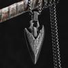 Retro Viking Arrow Texture Men Necklaces Stainless Steel Pendant Chain Women Punk Fashion Jewelry New Accessories Gift