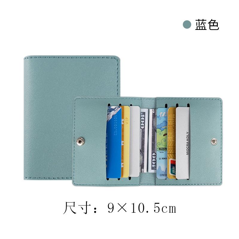 Unisex Multi Color Thickened PU Leather ID Card Holder Multi Slot Bank Credit Card Holder Card Case Cards Wallet Coin Purse