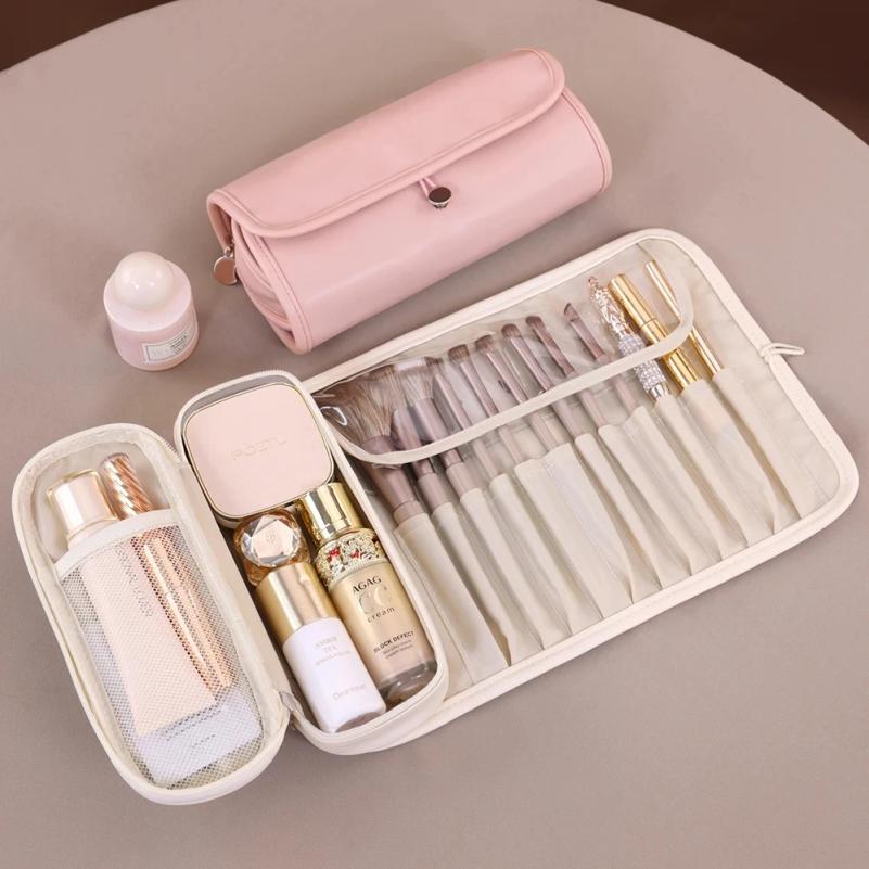 Women Makeup Brush Toiletries Organizer Waterproof Travel Make Up Storage Pouch Female Large Capacity Portable Cosmetic Case