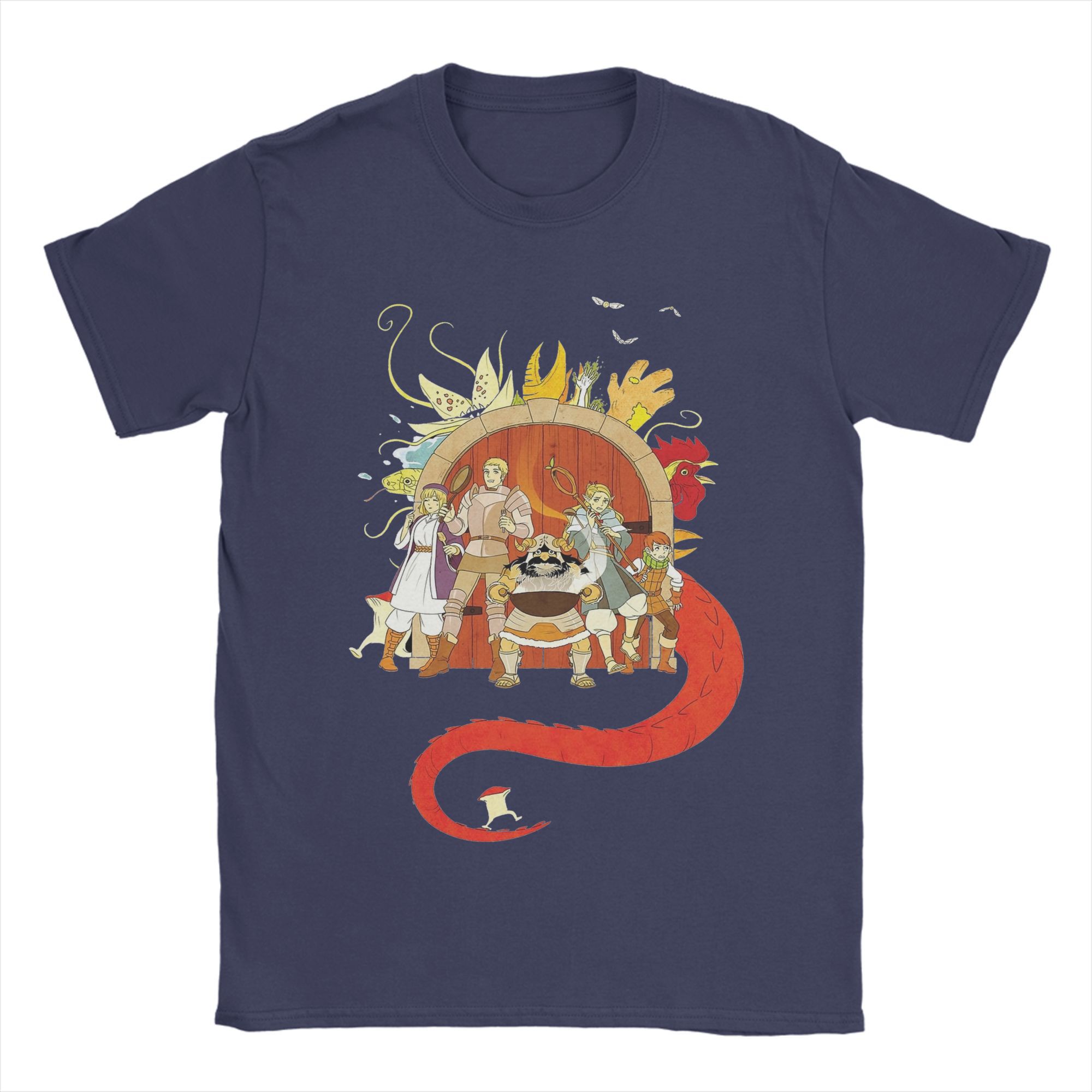

Novelty Dungeon Meshi Anime Marcille Laios T-Shirt Men s Cotton Short Sleeve Delicious In Dungeon O-neck Summer Top Tee 4XL