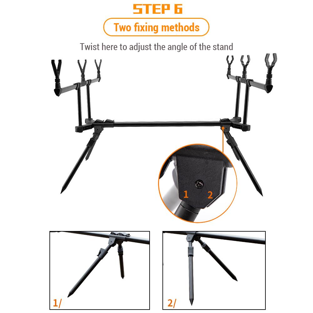 Adjustable Retractable Carp Fishing Rod Pod Stand Holder Fishing Pole Pod Stand