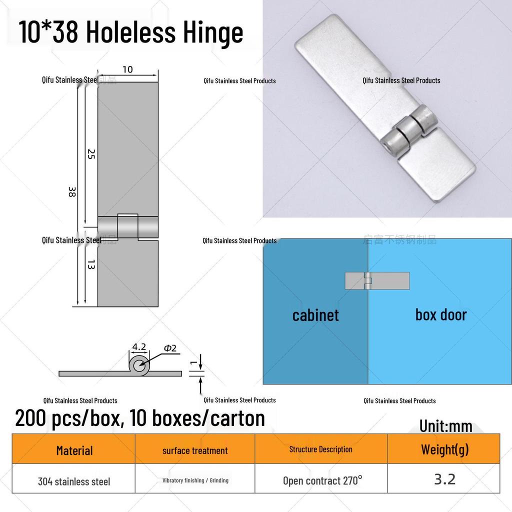 304 Stainless Steel Mini Hinge for Small Cabinets, Jewelry Boxes, and Crafts