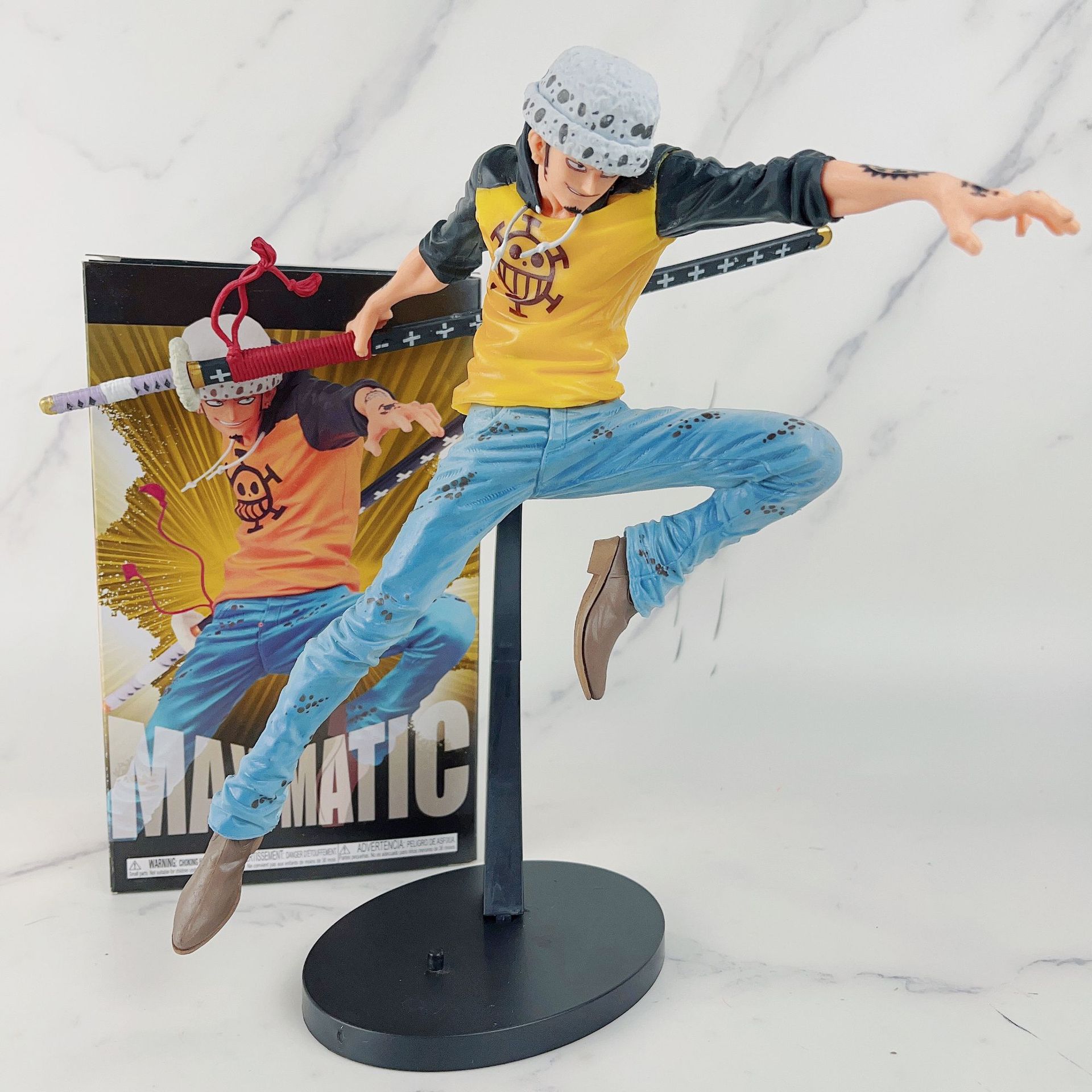 26cm Cartoon Anime Figure One Piece Trafalgar D Water Law Pvc Collection Model Dolls Toy for Gift Trafalgar Law Action