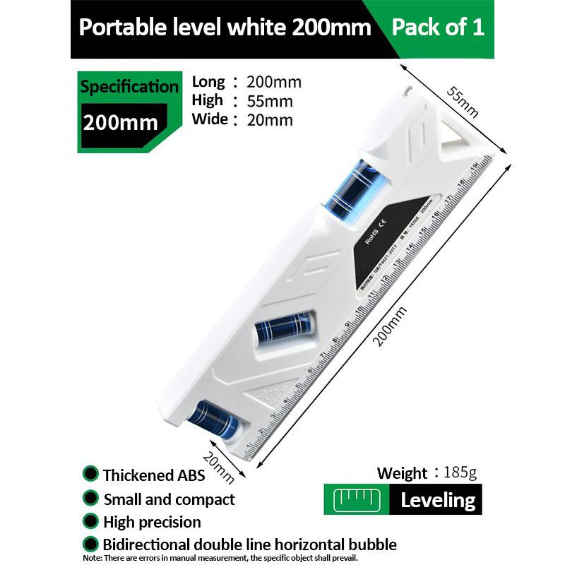 Portable Magnetic Water Level Meter High-precision Protractor Measurement Mini Ruler Woodworking Level Gauge Horizontal Measure