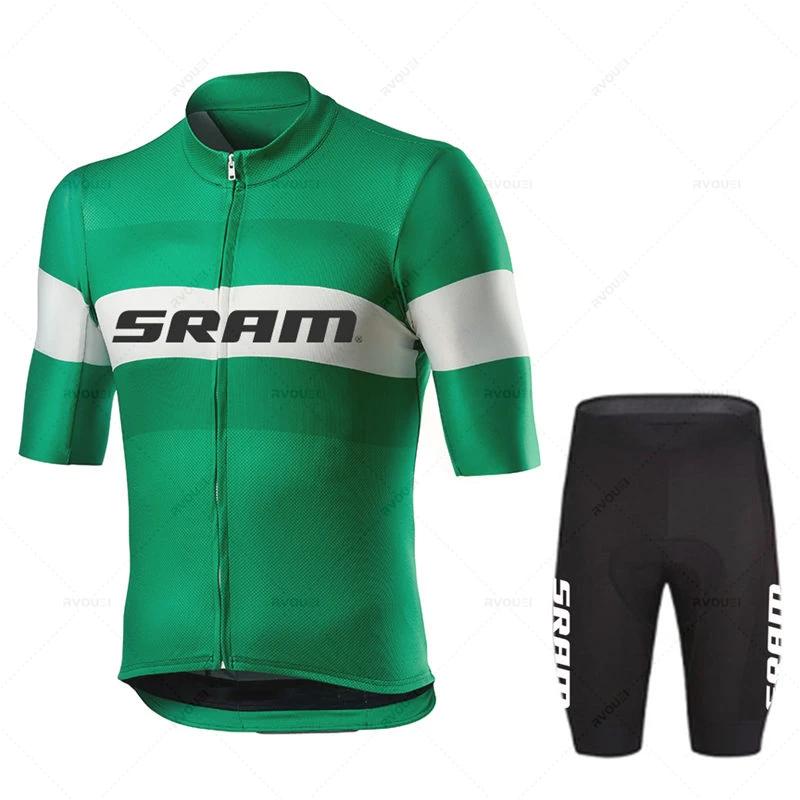 Sram Pro Cycling Clothing for Men, Road Bike Wear, Racing Clothes, Quick Dry, Bicycle Jersey Set, New