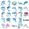 Dolphin & Marine Life Cartoon Stickers - Waterproof Decoration for Cups, Journals, and Luggage (50 Pieces)