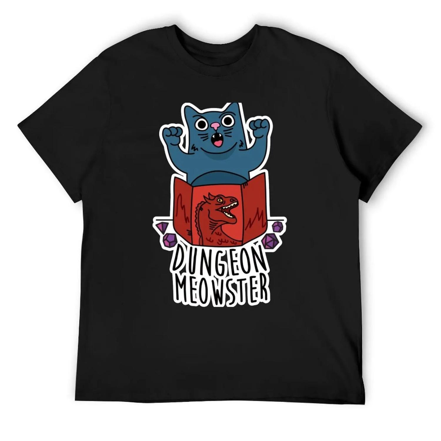 Dungeon Meowster T-Shirt custom t-shirts Blouse anime mens white t shirts S