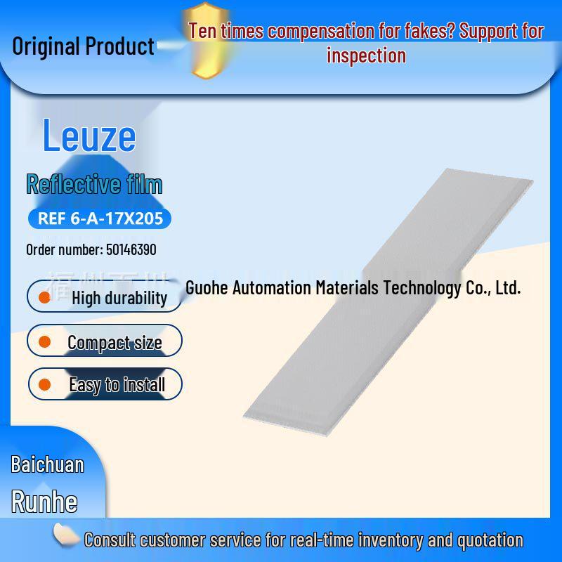 Leuze Reflective Film REF 6-A-17x205, Rectangular, 50146390 - Brand New, Original. REF 6-A-17x205