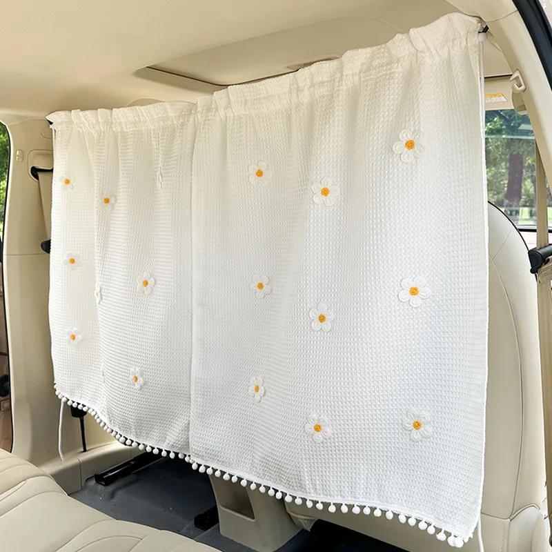 

Car curtains Summer Car Sunscreen Partition Curtain - Creative Large Waffle Universal Heat Insulation Privacy Sunshade Accessory