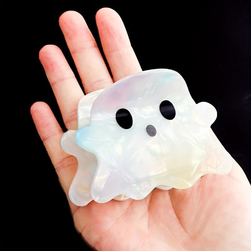 Dazzling Ghost Shaped Hair Clip, Strange Ghost Shaped Hair Clip, Used As a Dazzling Ghost Shaped Hair Accessory for Ponytails
