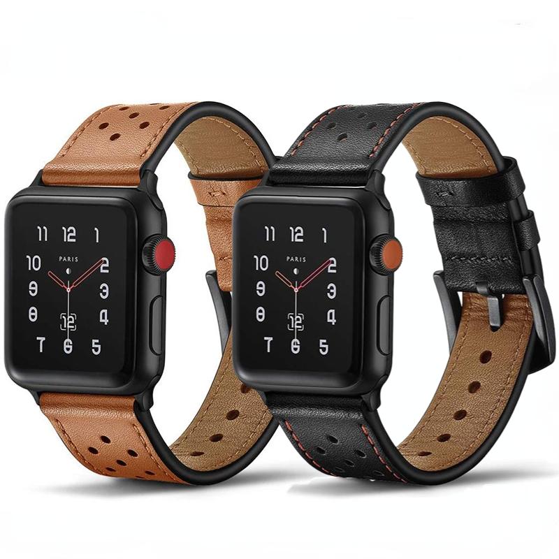 

Деловой кожаный ремешок для Apple Watch 8, 7, 45 мм, 41 мм, ультра 49 мм, высококачественный сменный ремешок для iwatch 6, 5, 4, 3 SE, 44 мм, 42/40 мм