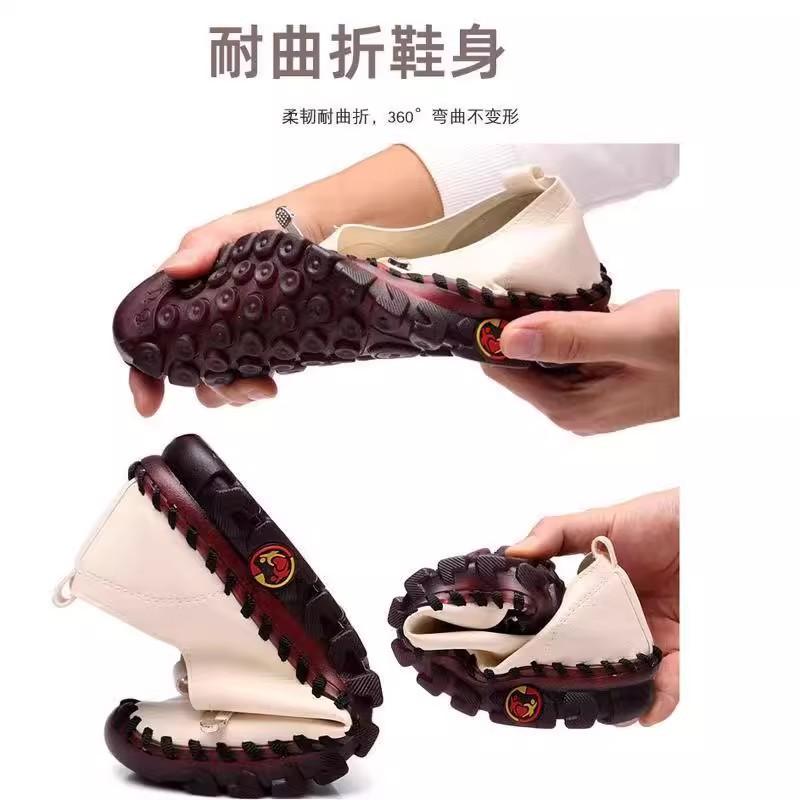 New soft-soled leather women's square dance casual single shoes leather soft-soled middle-aged and elderly dance shoes