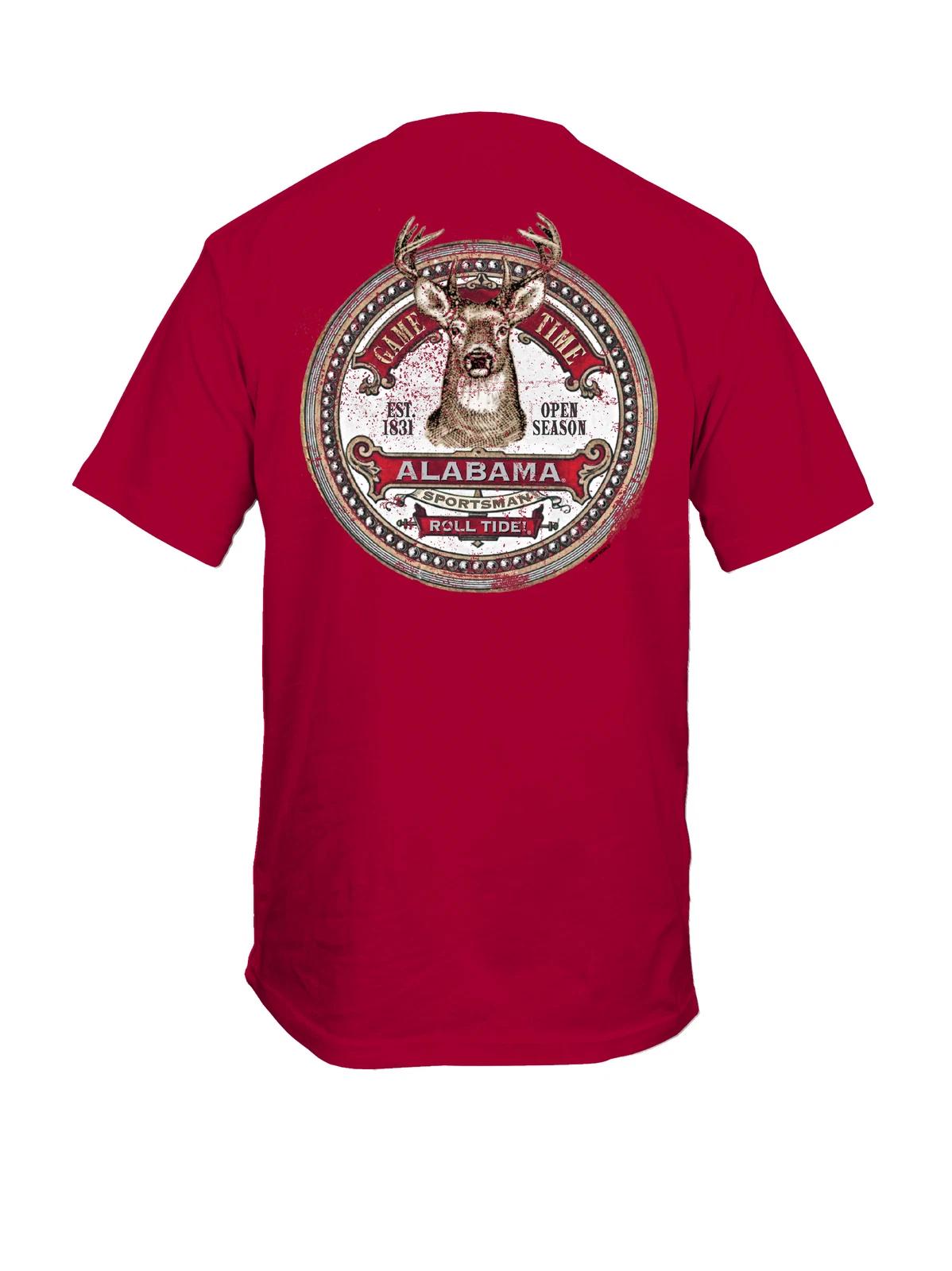 New World Graphics Alabama College Football Deer Circle Adult Unisex Short M