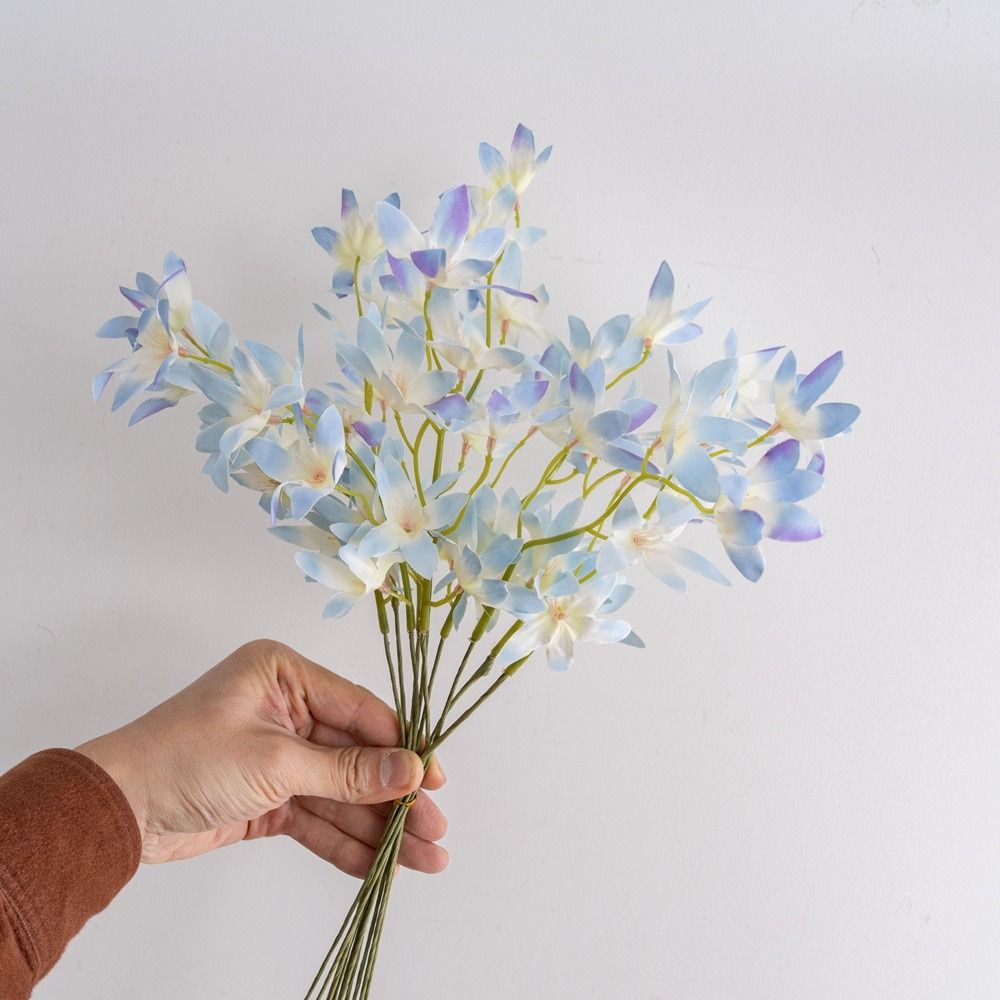 10pcs Luxury Artificial Oncidium Flower Realistic Fake Flowers  Living Room Decor