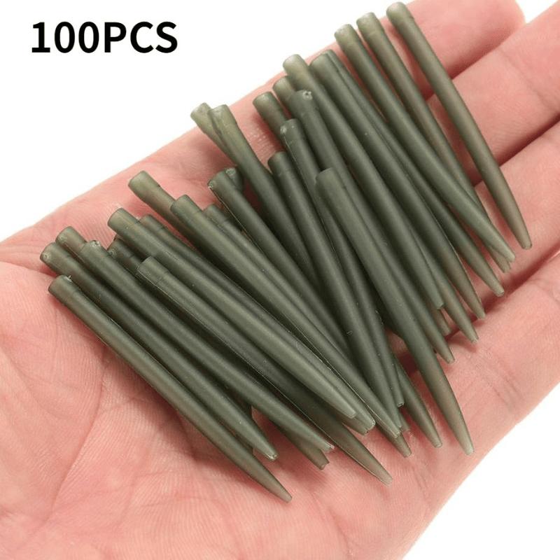100 Pcs/set 53mm Anti Tangle Rubber Sleeves Connect with Fishing Hook Carp Coarse Fishing Accessories