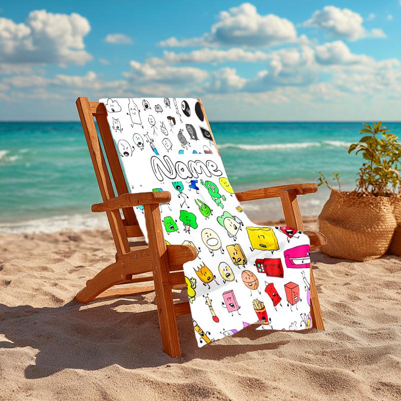 Personalized customized proof beach towel with nanimate Insanity pattern - soft, absorbent,quick-drying,perfect swimming,camping&bathing