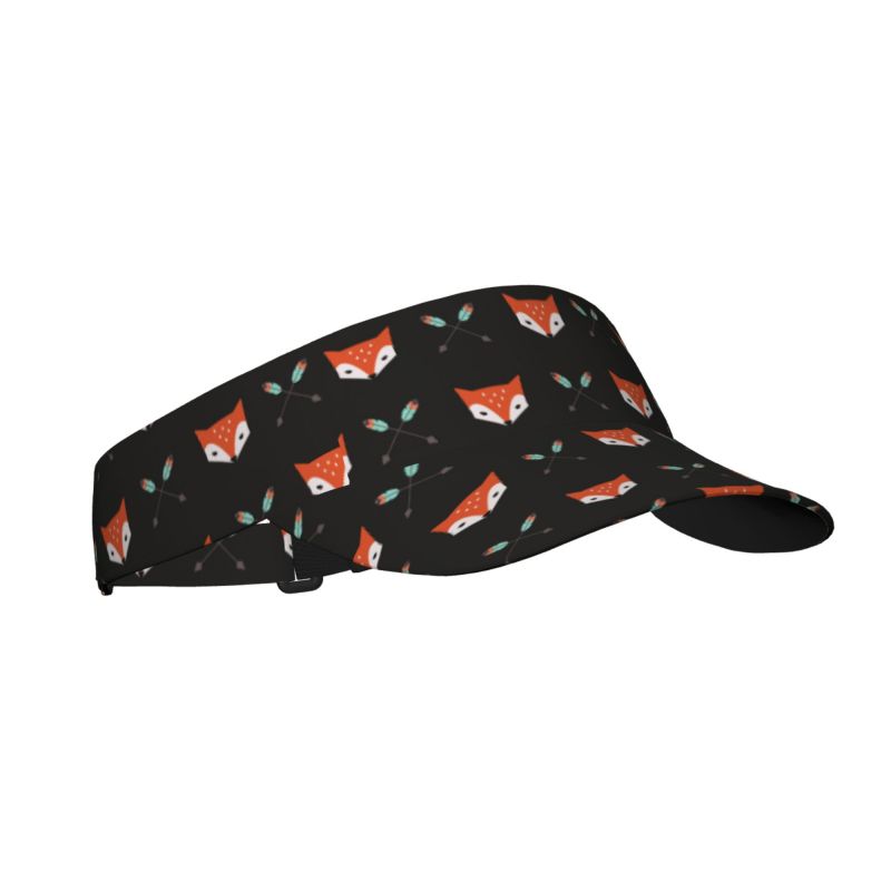 

Foxes and Arrows Art Sports Visor Sun Hat Lightweight Packable Cooling Baseball Hat Adjustable Wide Brim Cap for Running Tennis