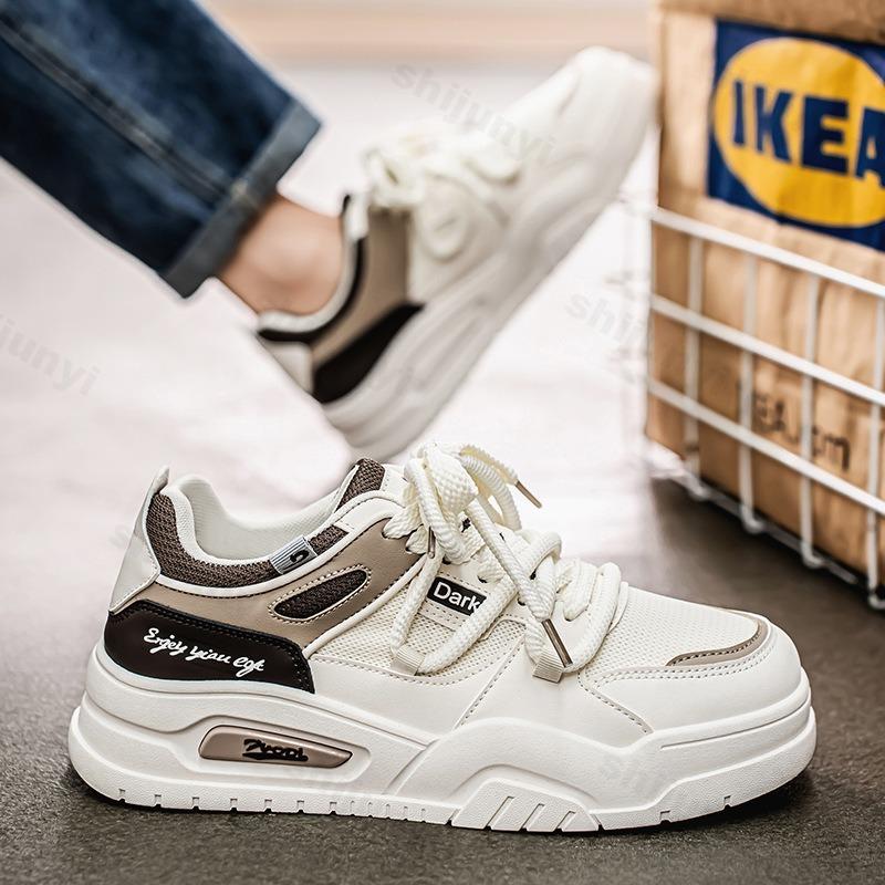 Fashion Casual Flat Shoes Men's 2025 Spring New Low Top Mesh Breathable Sports Shoes Fashion Trend Comfortable Lace-up Chunky sneakers