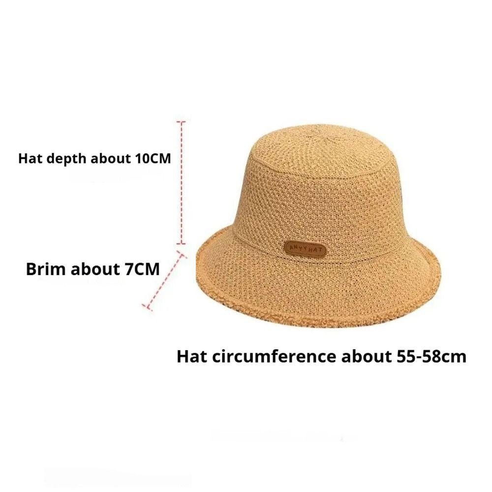 Fashion Foldable Fisherman Hat Wide Brim Lightweight Beach Sun Hat Uv Protection Panama Straw Hat