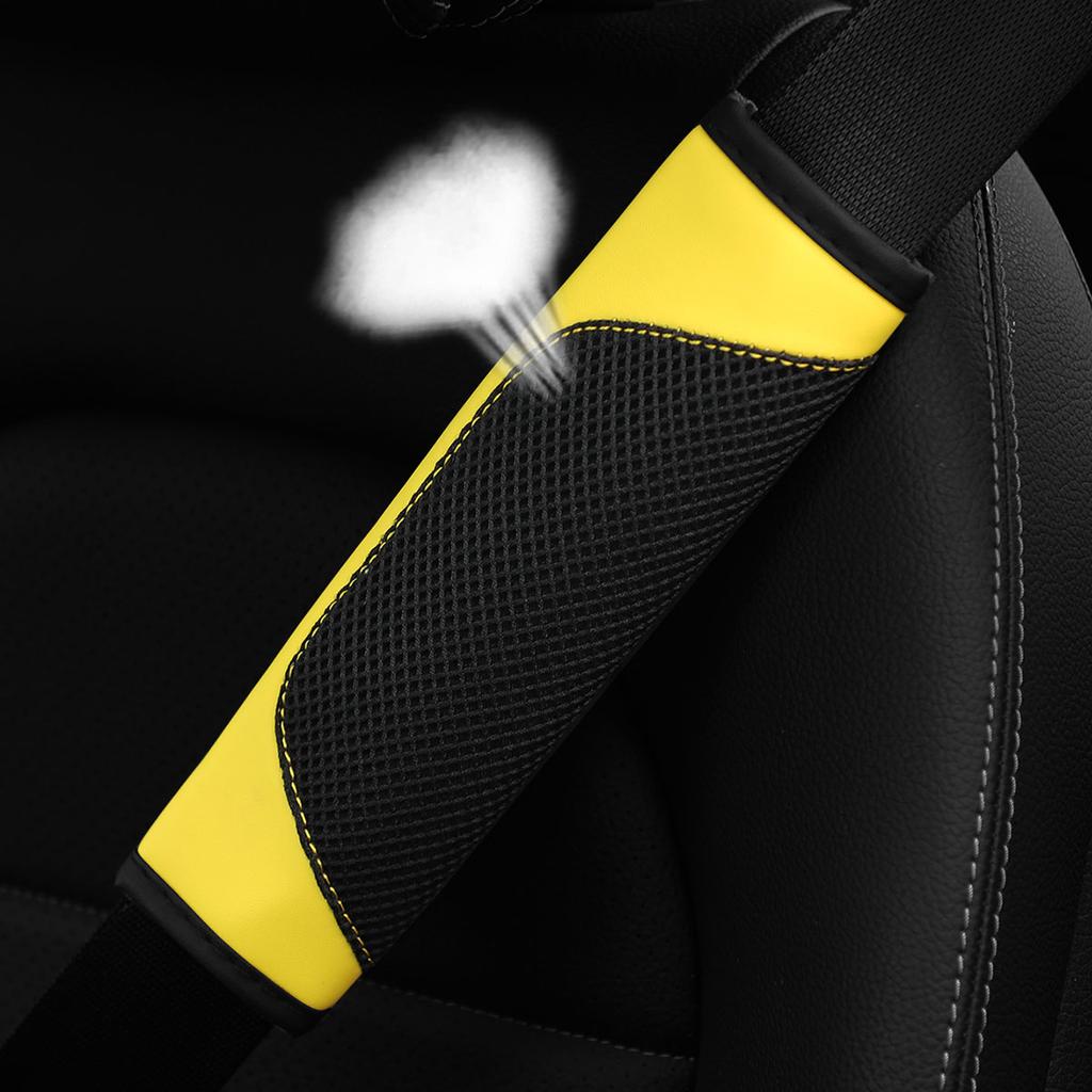 3D breathable skin-feel PU leather safety belt shoulder cover for safety belt, automotive accessory for women