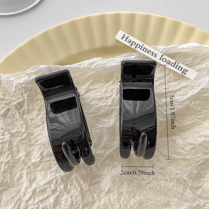 

2 шт. Милые однотонные универсальные заколки-крабы для волос для женщин, девушек, шпилька, зажим для волос, аксессуары для волос, инструмент для фиксации конского хвоста, не повреждающий волосы