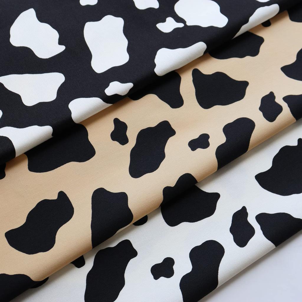 Nippon Chuko NBK Twill Cow Color Approximately 112cm 4m Fabric, Print, A, Wide, Cut, IBK7070-11A-4M