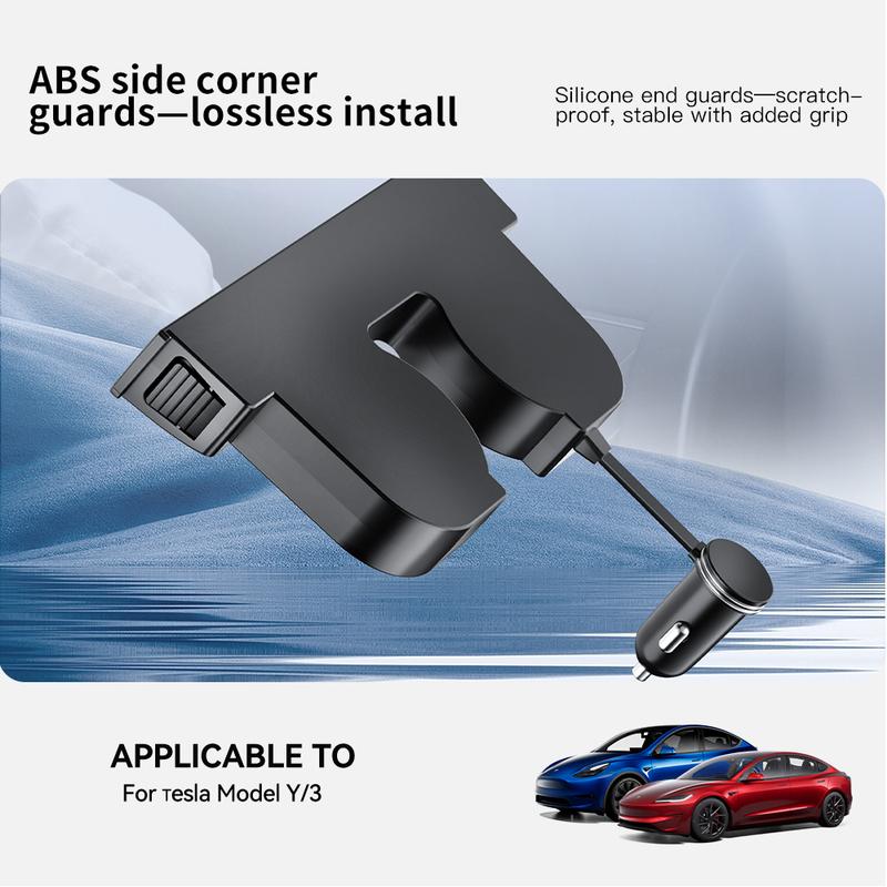 YZ For New Tesla Model 3/Y/YL Highland Juniper 2025 45W Quick Charger Expansion Dock USB Shunt Hub Intelligent Docking Station